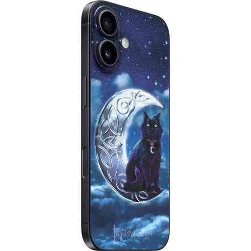 Celtic Black Cat by Brigid Ashwood iPhone 16 Skin