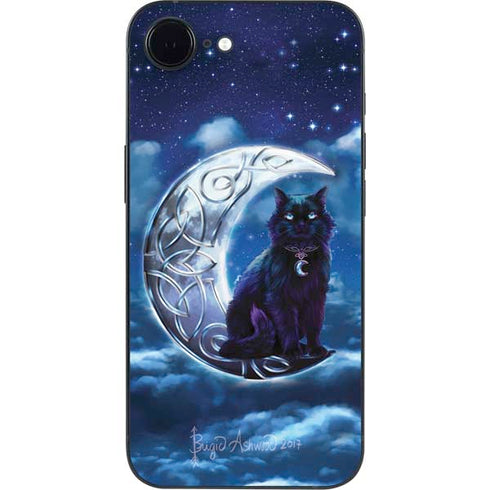 Celtic Black Cat by Brigid Ashwood iPhone 16e Skin