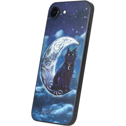 Celtic Black Cat by Brigid Ashwood iPhone 16e Skin