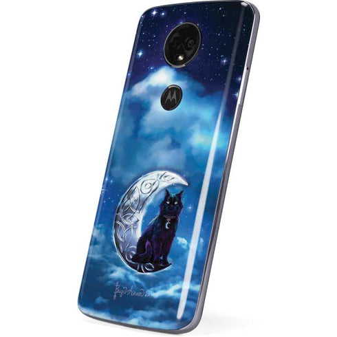 Celtic Black Cat by Brigid Ashwood Moto E5 Plus Skin