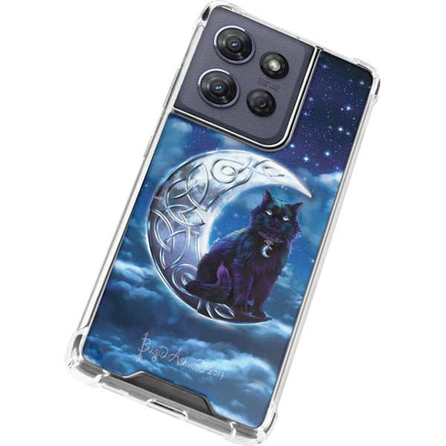 Celtic Black Cat by Brigid Ashwood Moto G 5G (2025) Clear Case