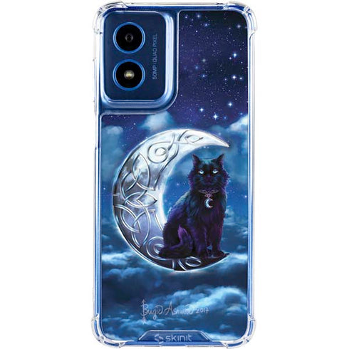 Celtic Black Cat by Brigid Ashwood Moto G Play 4G (2024) Clear Case