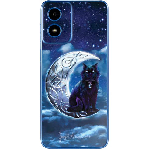 Celtic Black Cat by Brigid Ashwood Moto G Play 4G (2024) Skin