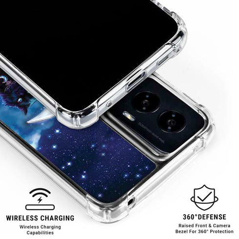 Celtic Black Cat by Brigid Ashwood Moto G Power 5G (2024) Clear Case