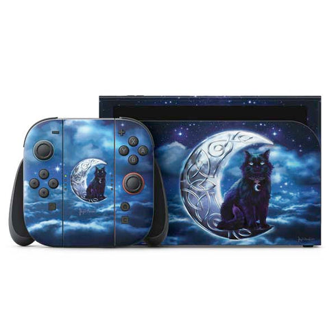 Celtic Black Cat by Brigid Ashwood Nintendo Skins