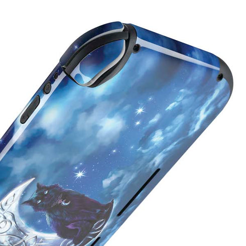 Celtic Black Cat by Brigid Ashwood Nintendo Switch Lite Skin