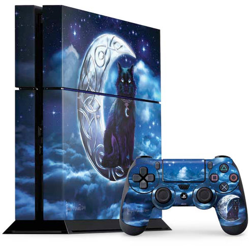 Celtic Black Cat by Brigid Ashwood PlayStation PS4 Skins