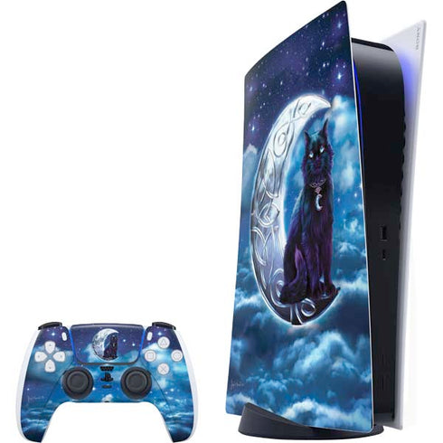 Celtic Black Cat by Brigid Ashwood PlayStation PS5 Skins