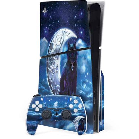 Celtic Black Cat by Brigid Ashwood PlayStation PS5 Skins