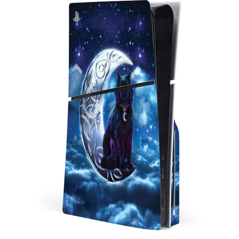 Celtic Black Cat by Brigid Ashwood PlayStation PS5 Skins