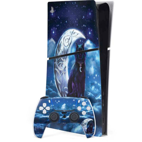 Celtic Black Cat by Brigid Ashwood PlayStation PS5 Skins