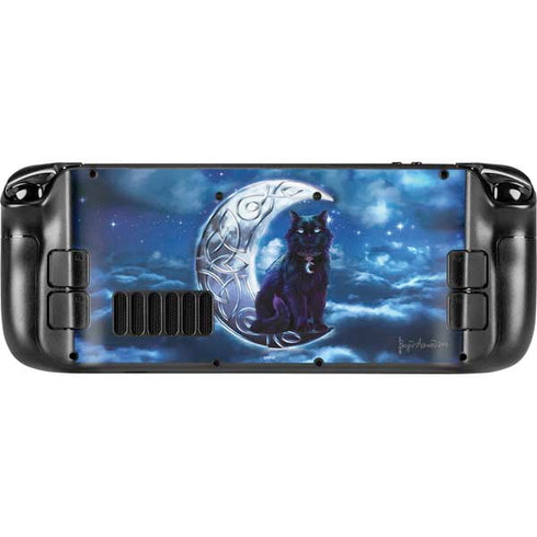 Celtic Black Cat by Brigid Ashwood Steam Deck Handheld Gaming Computer OLED Skin