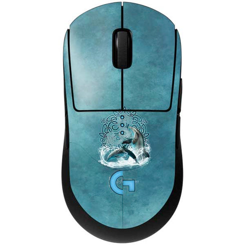 Celtic Dolphin by Brigid Ashwood G Pro Wireless Gaming Mouse Skin
