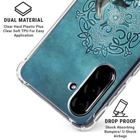 Celtic Dolphin by Brigid Ashwood Galaxy A36 5G Clear Case
