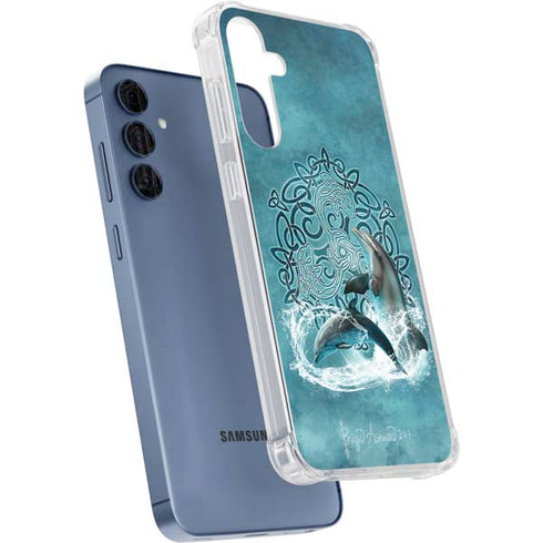 Celtic Dolphin by Brigid Ashwood Galaxy A55 5G Clear Case