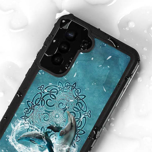 Celtic Dolphin by Brigid Ashwood Galaxy S24 Plus Waterproof Case