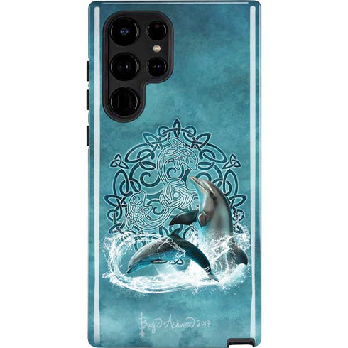 Celtic Dolphin by Brigid Ashwood Galaxy Cases