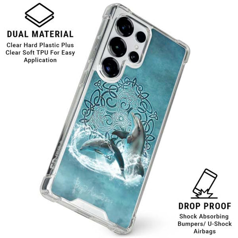 Celtic Dolphin by Brigid Ashwood Galaxy S25 Ultra Clear Case