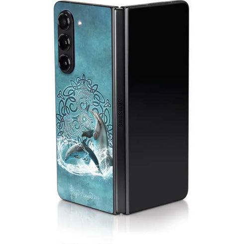 Celtic Dolphin by Brigid Ashwood Galaxy Z Fold5 5G Skin