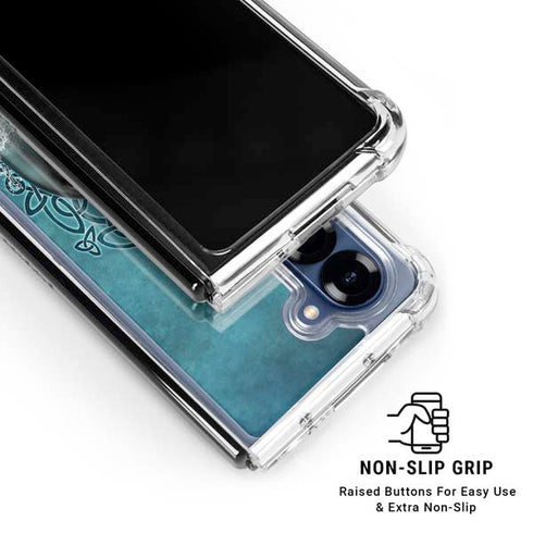 Celtic Dolphin by Brigid Ashwood Galaxy Z Fold6 Clear Case