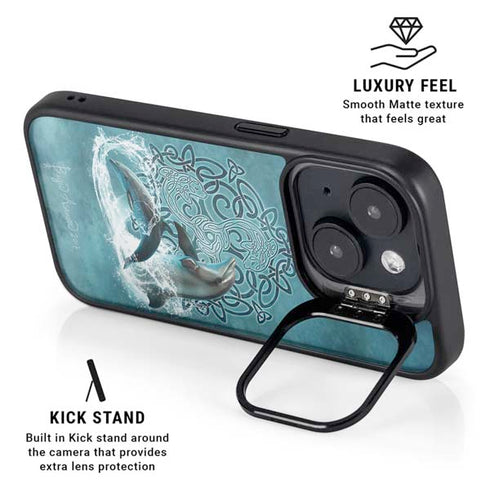 Celtic Dolphin by Brigid Ashwood iPhone 13 Kickstand Case