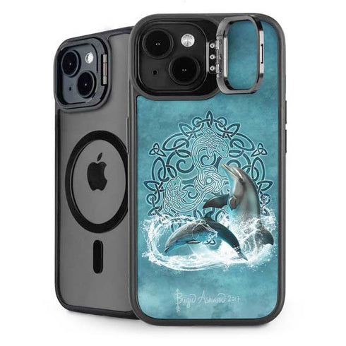 Celtic Dolphin by Brigid Ashwood iPhone 14 Kickstand Case