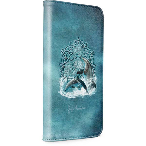 Celtic Dolphin by Brigid Ashwood iPhone 15 Folio Case