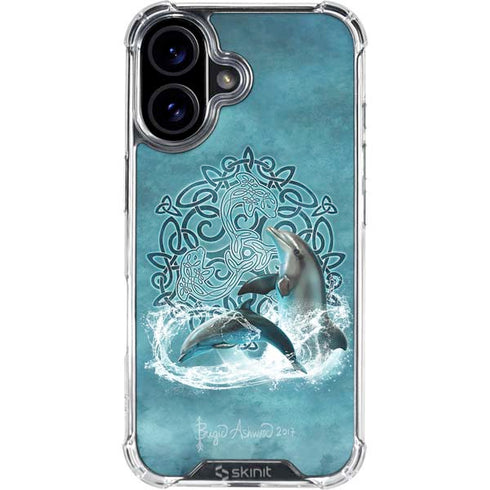 Celtic Dolphin by Brigid Ashwood iPhone 16 Plus Clear Case