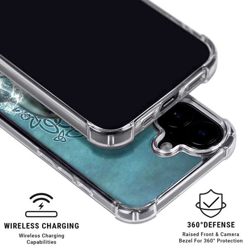 Celtic Dolphin by Brigid Ashwood iPhone 16 Plus Clear Case