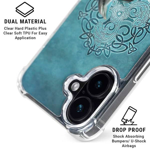 Celtic Dolphin by Brigid Ashwood iPhone 16 Plus Clear Case