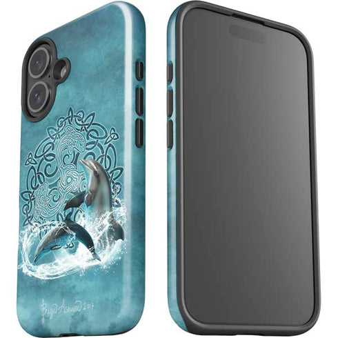 Celtic Dolphin by Brigid Ashwood iPhone 16 Plus Impact Case
