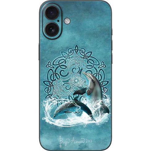 Celtic Dolphin by Brigid Ashwood iPhone 16 Plus Skin