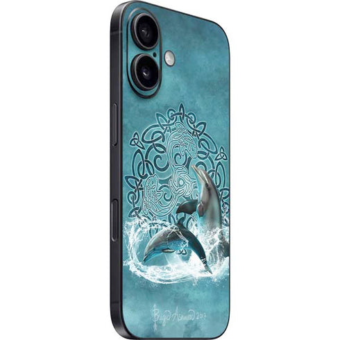 Celtic Dolphin by Brigid Ashwood iPhone 16 Plus Skin
