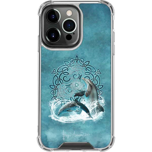 Celtic Dolphin by Brigid Ashwood iPhone 16 Pro Clear Case