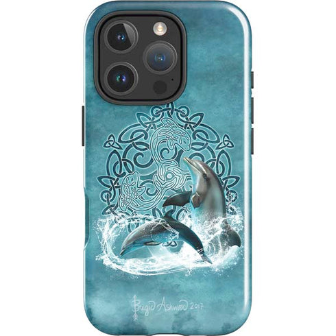 Celtic Dolphin by Brigid Ashwood iPhone 16 Pro Impact Case
