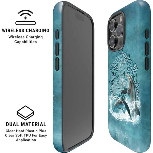 Celtic Dolphin by Brigid Ashwood iPhone 16 Pro Magsafe Impact Case