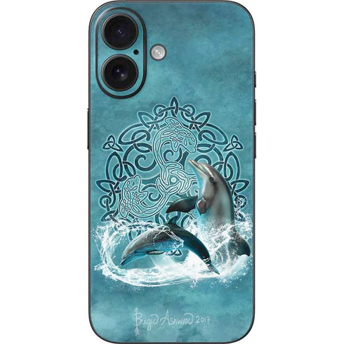 Celtic Dolphin by Brigid Ashwood iPhone 16 Skin