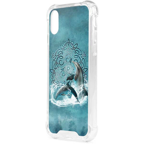 Celtic Dolphin by Brigid Ashwood iPhone XS Clear Case