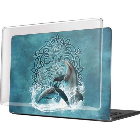Celtic Dolphin by Brigid Ashwood MacBook Pro 14in (2021-24) Case plus Skin