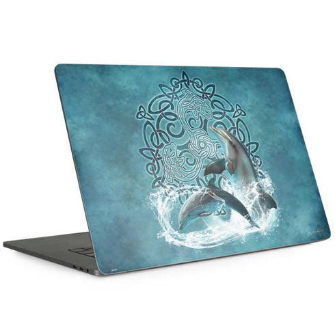 Celtic Dolphin by Brigid Ashwood MacBook Skins