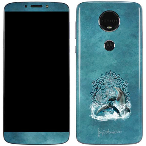 Celtic Dolphin by Brigid Ashwood Moto E5 Plus Skin