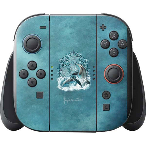 Celtic Dolphin by Brigid Ashwood Nintendo Switch 2 (2025) with Joy-Con Skin