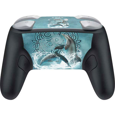 Celtic Dolphin by Brigid Ashwood Nintendo Switch 2 (2025) Pro Controller Skin