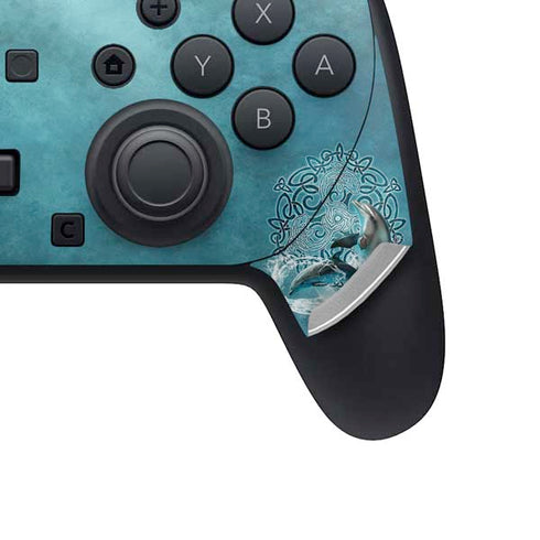Celtic Dolphin by Brigid Ashwood Nintendo Switch 2 (2025) Pro Controller Skin