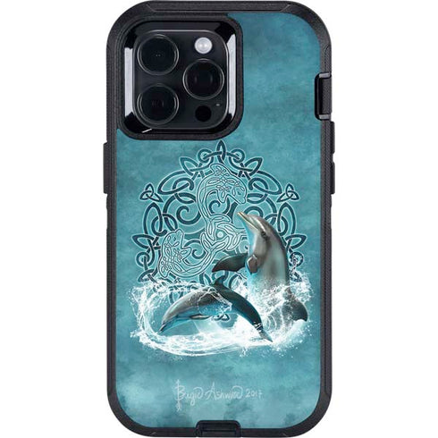 Celtic Dolphin by Brigid Ashwood Otterbox Defender iPhone Skin