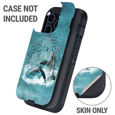 Celtic Dolphin by Brigid Ashwood Otterbox Defender iPhone Skin