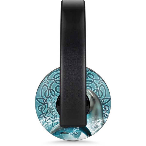 Celtic Dolphin by Brigid Ashwood PlayStation 4 Gold Wireless Headset Skin