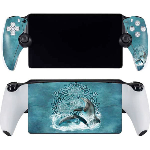 Celtic Dolphin by Brigid Ashwood PlayStation Portal Remote Player Skin