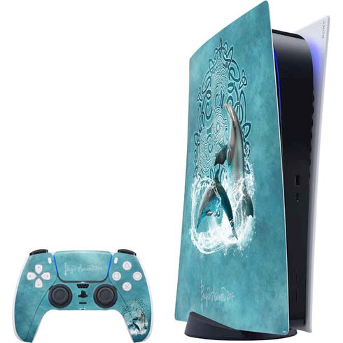 Celtic Dolphin by Brigid Ashwood PlayStation PS5 Skins