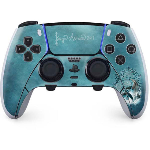 Brigid Ashwood Celtic Dolphin PS5 DualSense Edge Pro Controller Skin